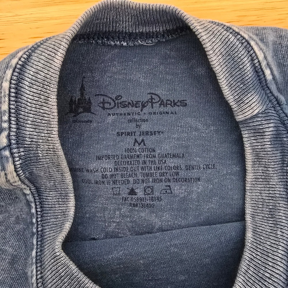 Disney Parks Disneyland Resort Spirit Jersey Blue Acid Wash Oversized Sz Medium - Picture 3 of 6